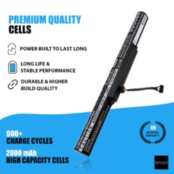 High-Capacity Lenovo Z51-70 Ideapad 500 Battery - 14.4V / 14.88V 2800/2200/2000mAh - L14S4A01, L14L4E01, 4ICR19/66 Li-ion Battery Replacement