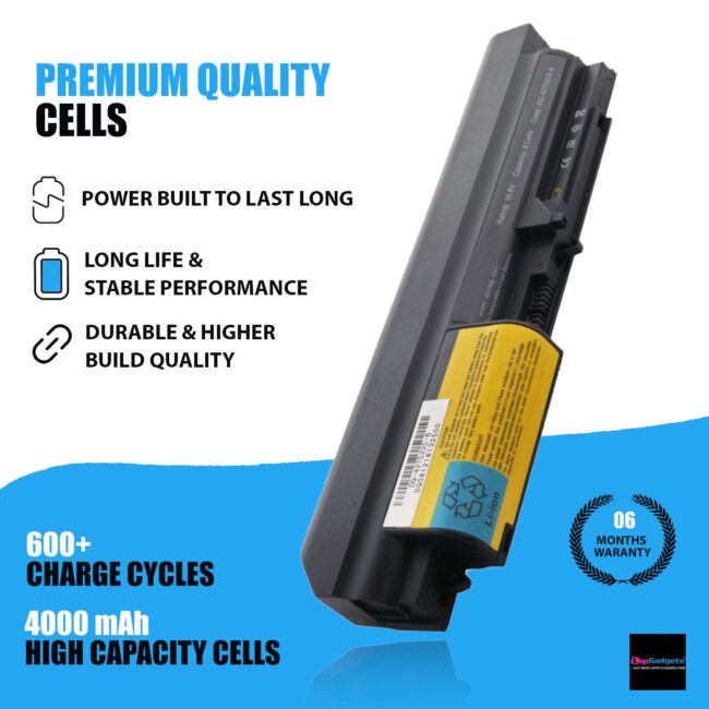 IBM LENOVO ThinkPad R61 T61 R61i R61e T400 R400 Series battery 6 cell 4000 mAh