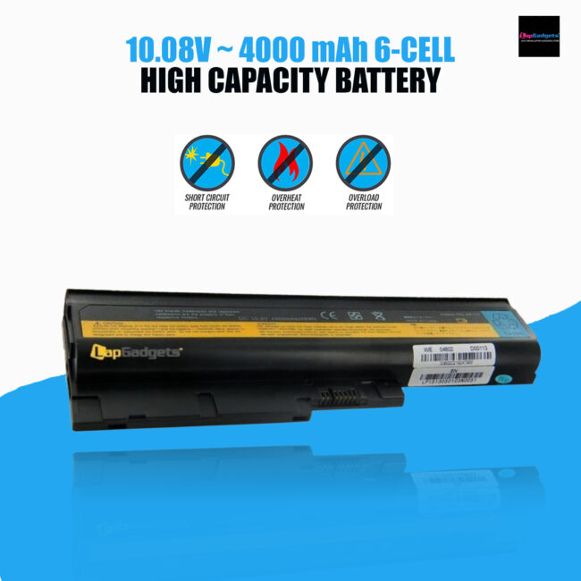 IBM Thinkpad T60 R60 R500 W500 T500 SL300 SL400 SL500 6 cell replacement battery
