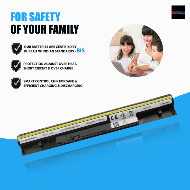 Lenovo Ideapad S300 Battery - Compatible with S310 S400 S410 S415 M30 M30-70 M40 M40-70 - 4 Cell Laptop Battery