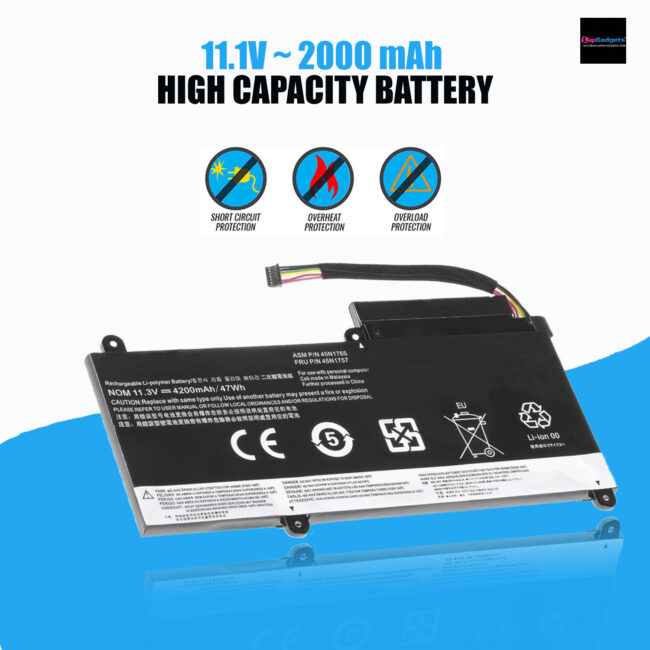 Lenovo ThinkPad Battery for E450 E450C E460 E460C - Type 45N1752 45N1753 45N1754 45N1755