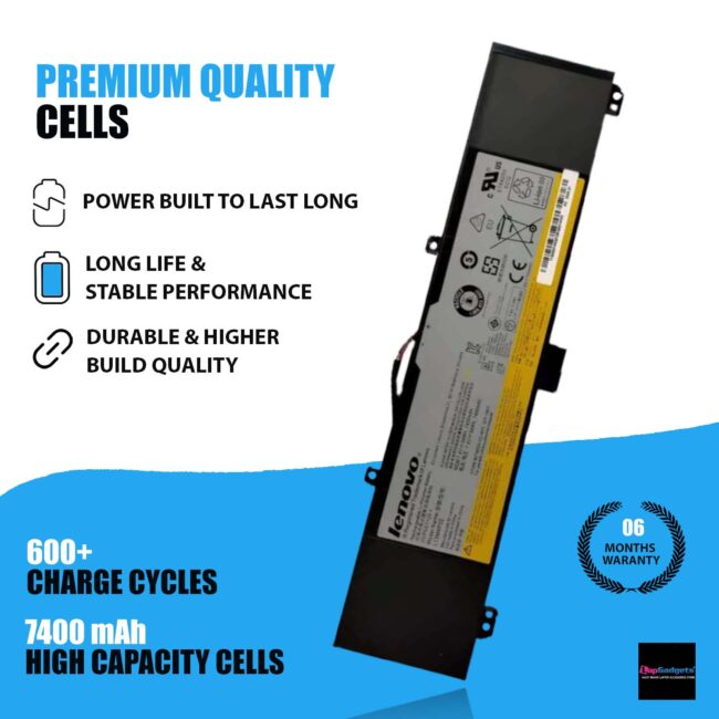Replacement Battery for Lenovo Y50-70 Y50-80 Series - Compatible with L13M4P02 L13M4PO2 L13N4P01 L13N4PO1 21CP5/57/128-2