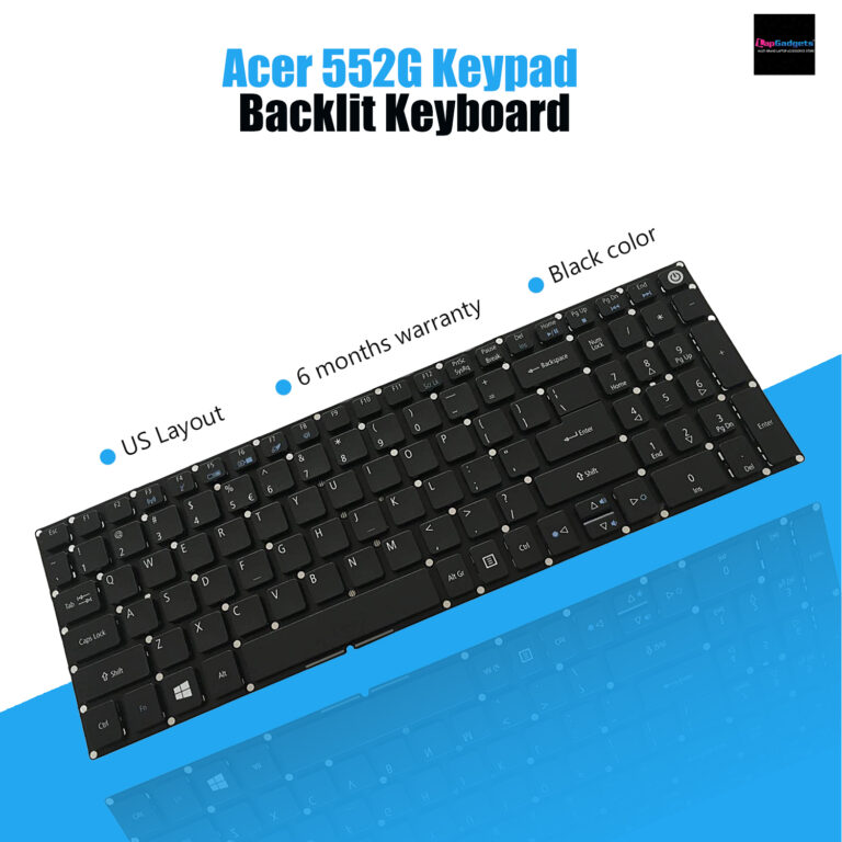Lap Gadgets Laptop Keyboard for Acer Aspire E5-552 E5-552G E5-573 E5-573G E5-573T E5-573TG E5-575G Series
