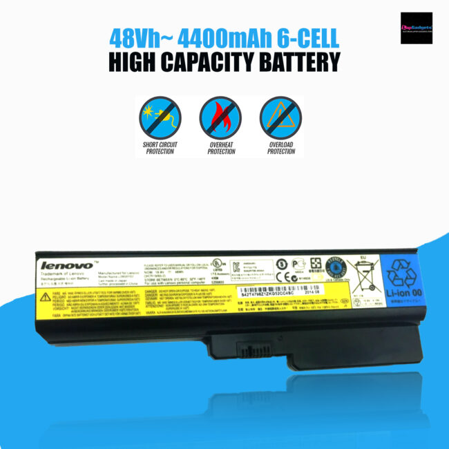 L09L6Y02 6 Cell Battery For Lenovo Ideapad G460 G465 G470 G475