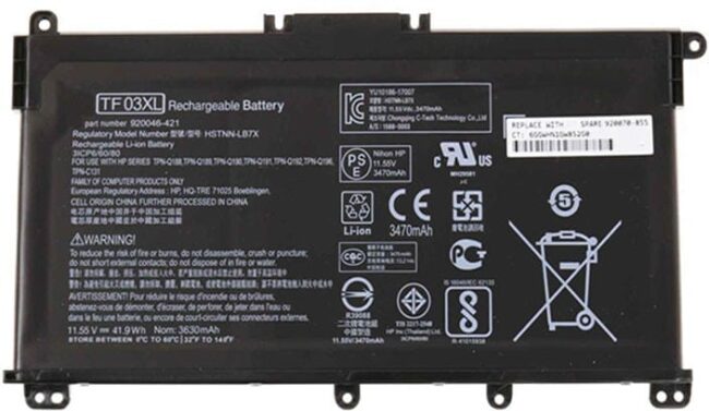hp TF03XL battery