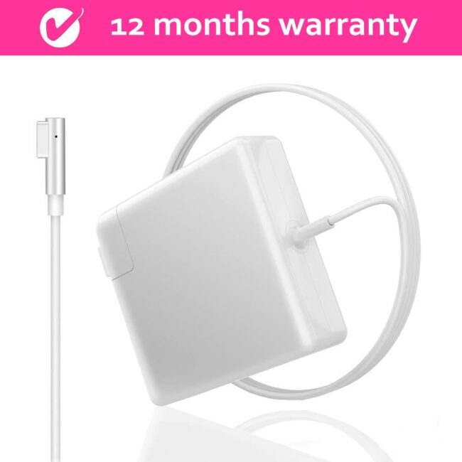 MacBook Pro Charger, 85w Power Adapter MagSafe 1 (L) Style Connector - Superior Heat Control - Replacement Charger Mac Book Pro L-Tip, Retina 15 inch - 17 inch