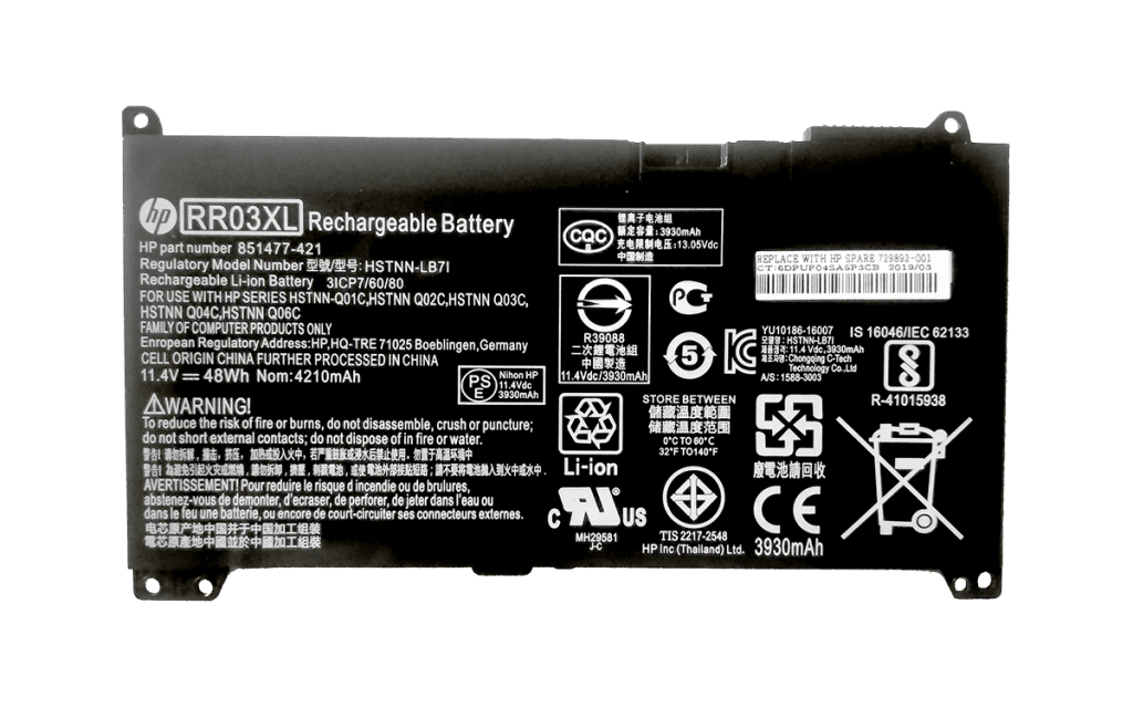 HP RR03XL HSTNN-UB7C Battery for HP ProBook 430 440 450 455 470 G4 G5