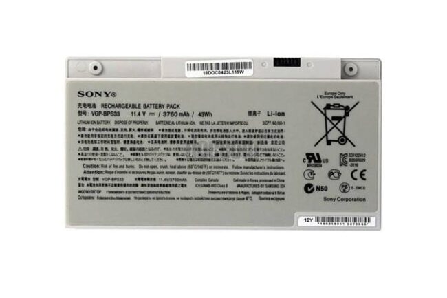 Sony VGP-BPS33 [11.4V 43Wh 3760mAh] Vaio SVT-14 SVT-15 T14 T15 Touchscreen Ultrabooks Series Notebook Black