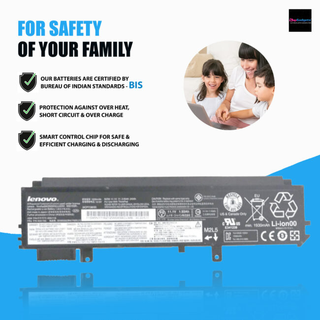 Lenovo 45N1765 45N1116 battery for ThinkPad X230s ThinkPad X240s Ultrabook Series (11.1V 24Wh) - Black