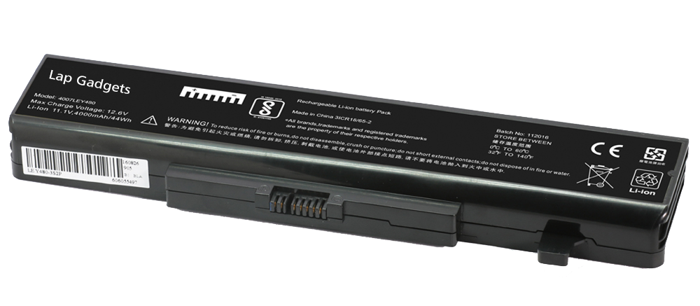 0A36311 45N1043 Laptop Battery Replacement for Lenovo IdeaPad G480 / G480A / G485 / G580 / G585 / Y480 / Y485 / Y580 / Z380A / Z380I / Z480 / Z485 / Z580 / Z585 Notebook 4400mAh 10.8V 6-Cell