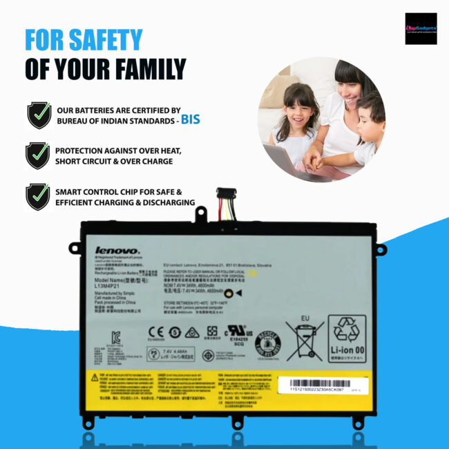 Orignial Lenovo L13L4P21, L13M4P21 Battery for Ideapad Yoga 2 11
