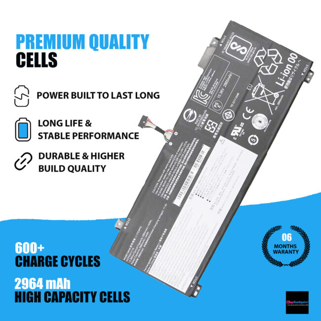 L17C4PF0 Laptop Battery for Lenovo ideapad S530-13IML S530-13IWL Series Notebook 5B10R38649 L17M4PF0 15.36V 45Wh 2964mAh