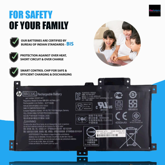 HP WA03XL Battery