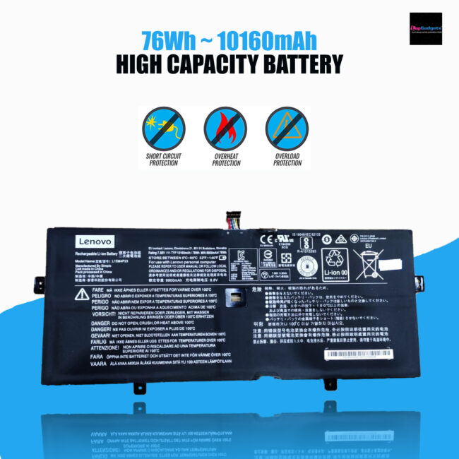 Original Lenovo YOGA 910-13IKB Battery, Part No- L15M4P23 , L15M4P21, L15C4P22, L15C4P21