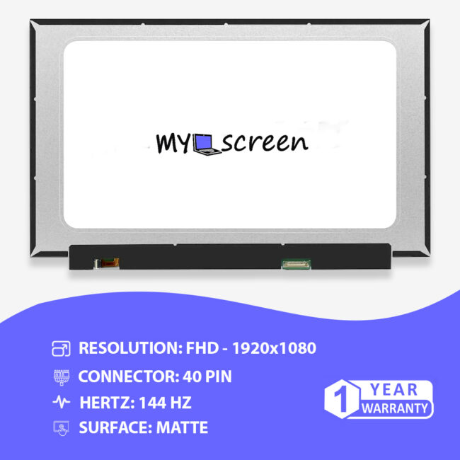 15.6 40 Pin 144hz Non Touch FULL HD IPS Display Screen 1920X1080 for Acer A715-79G Dell G15 P105F LENOVO LEGION 5, HP PAVILION 15-EC2144AX, HP VICTUS 15-FB0122AX HP Pavilion 15-EC1512AX,15-DK1148TX HP OMEN 15-DC0038NF