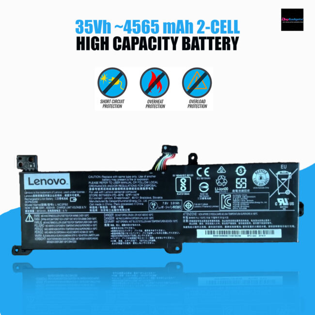 New Genuine Lenovo Ideapad 130-14IKB battery L16C2PB1 7.6V 35Wh 2 Cell Battery