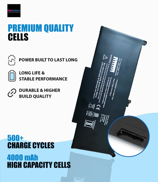 Battery F3YGT for Dell Latitude 7480 7490 7280 7290 7380 7390 7000 12 13 14 Series DM3WC P29S002 P73G002 DM6WC 2X39G KG7VF