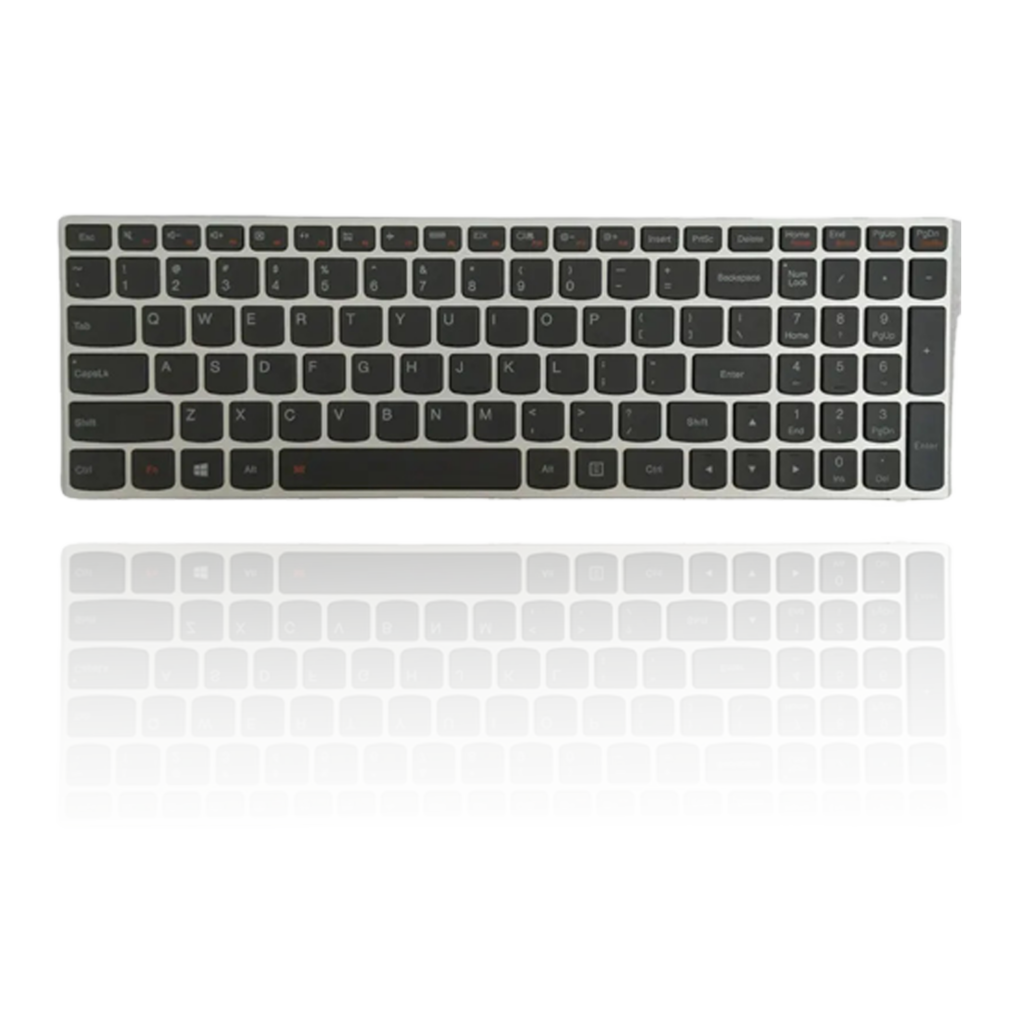Backlit Silver Keyboard for Lenovo G50-70, G50-30, G50-45, G50-75, G50-80, G70-70, G70-80, Z50-70, Z50-75, Ideapad E50-70, and 500-15ISK