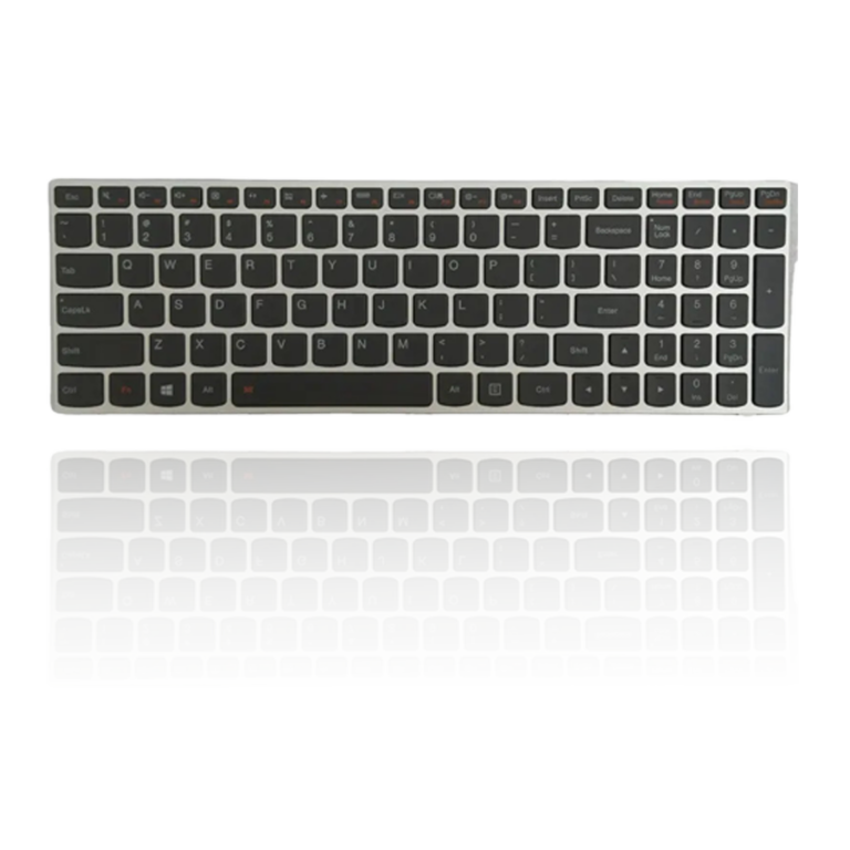 Backlit Silver Keyboard for Lenovo G50-70, G50-30, G50-45, G50-75, G50-80, G70-70, G70-80, Z50-70, Z50-75, Ideapad E50-70, and 500-15ISK