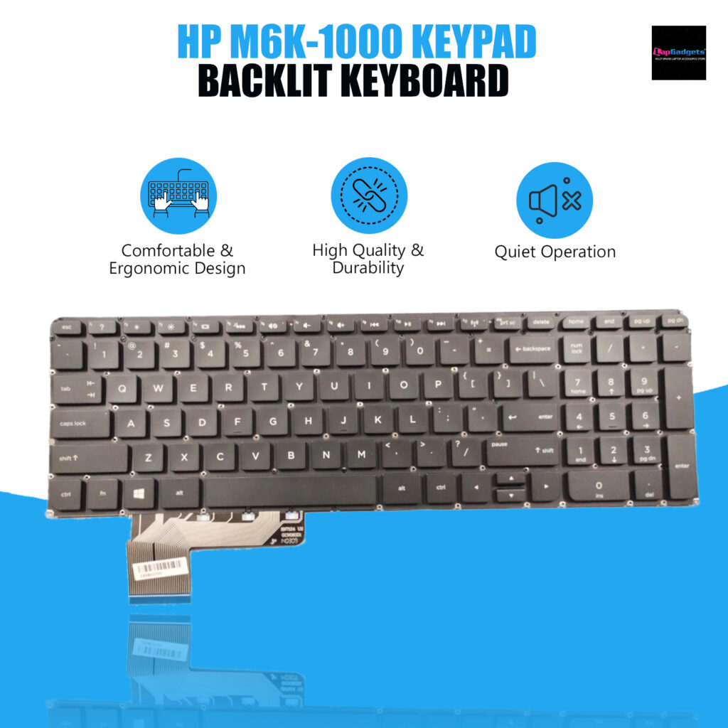 Backlit HP Laptop Keyboard M6K-1000 Mode Replacement Laptop keyboard