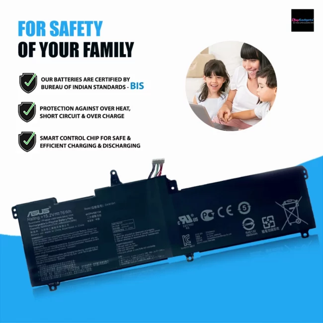 Asus Laptop Battery C41N1541, asus laptop battery, asus c41n1541 original battery price, asus battery price