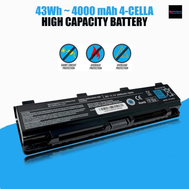 Replacement Laptop Battery for Toshiba PA5025U-1BRS
