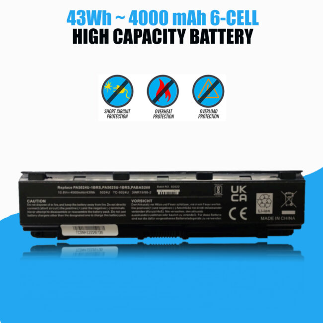 Laptop Battery Compatible for Toshiba PA5024U-1BRS
