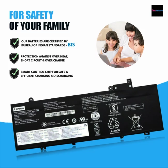 Lenovo Original Laptop Battery L17M3P71, laptop battery for lenovo, lenovo laptop battery price, lenovo original laptop battery price