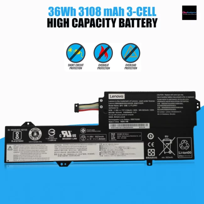 Original lenovo laptop battery l17l3p61, Original lenovo laptop battery l17l3p61 price, Original lenovo laptop battery l17l3p61 replacement, Original lenovo laptop battery l17l3p61 lapgadgets