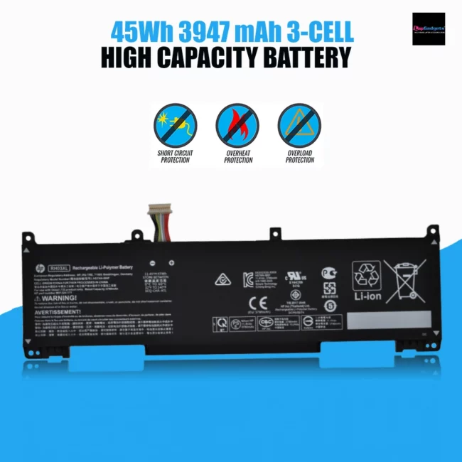Original RH03XL Laptop Battery for HP,HP ProBook 450 G8 Notebook PC, HP ProBook 440 G8 Notebook PC, HP ProBook 430 G8 Notebook PC, HP Probook 630 G8, HP Probook 640 G8, HP Probook 650 G8 Notebook PC, HP ProBook 430 G8
