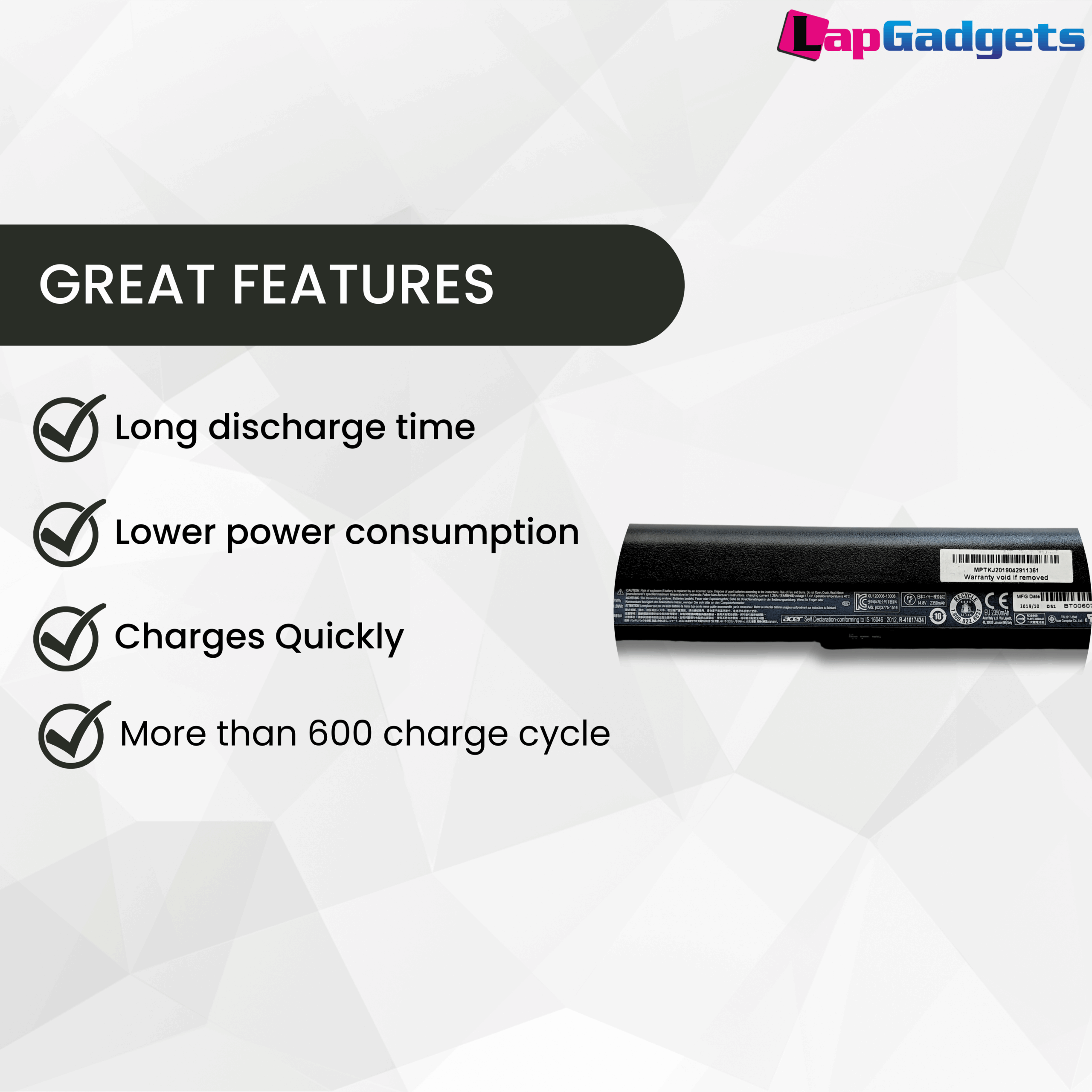 Original Laptop Battery for Acer AL12b32 , AL12A31laptop