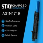 Original Laptop Battery for Asus A31N1719, A31n1719 laptop battery price, A31n1719 laptop battery replacement