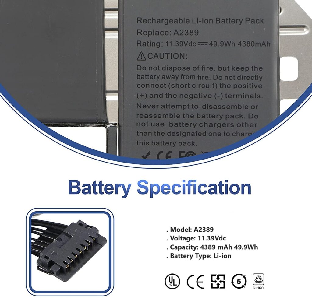 MacBook Air M1 Battery Capacity (mAh)
