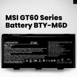 Buy New Compatible Battery BTY-M6D 9Cell For MSI ERAZER Laptop