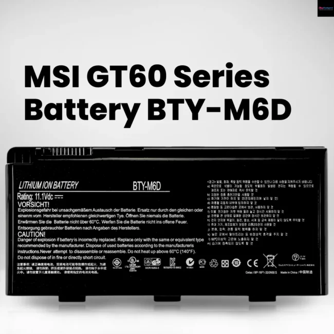 Buy New Compatible Battery BTY-M6D 9Cell For MSI ERAZER Laptop