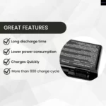 Buy New Compatible Battery BTY-M6D 9Cell For MSI ERAZER Laptop