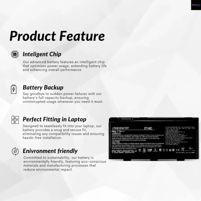 Buy New Compatible Battery BTY-M6D 9Cell For MSI ERAZER Laptop