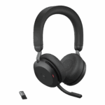 Jabra Evolve2 75 PC Wireless On Ear Headset with 8-Microphone Technology