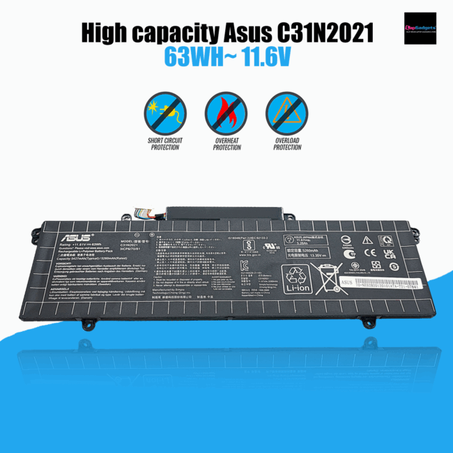 C31N2021 Laptop Battery for Asus ZenBook 14 Flip OLED UP5401EA 14X OLED UM5400QA/UM5401RA/UP5401ZA/UX5400ZB/UX5400ZF/ UX5401ZA UX5401ZAS 14X UX5401EA Series 0B200-04030000