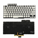 LapGadgets Backlit Keyboard for ASUS ROG Zephyrus G14 GA401 GA401U GA401IV GA401QM – Silver, US Layout