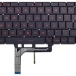 US Keyboard NSK-FDABN For MSI GF63 8RC 8RD MSI GS65 Stealth series (with red backlit)