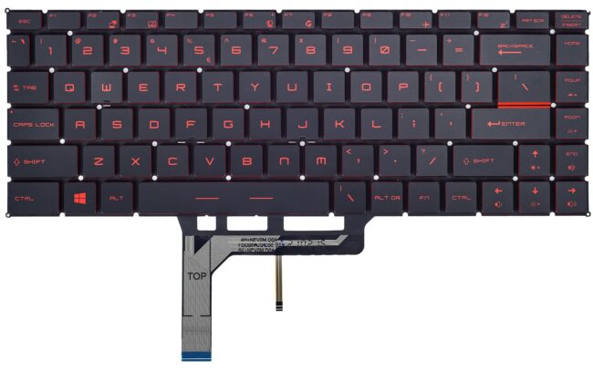 US Keyboard NSK-FDABN For MSI GF63 8RC 8RD MSI GS65 Stealth series (with red backlit)