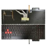 Red Backlit Laptop Keyboard Replacement Compatible with HP Omen 15-CE Series