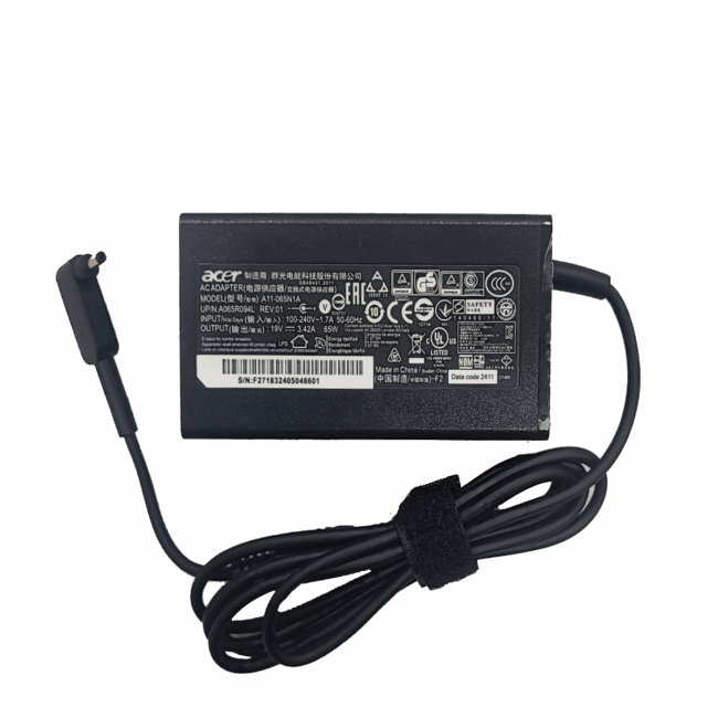 Buy Acer 65w Original Charger 19v 3.42a 3.0mmx1.1mm pin for Acer Aspire, Swift & Choromebook series laptops