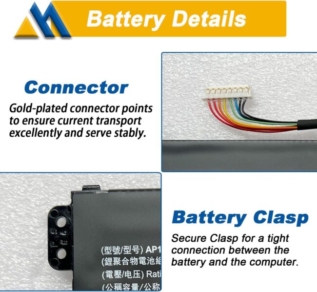 Buy replacement battery for Acer Aspire 7 A715-41G Aspire 5 A514-53 A515-44 A515-56 A515-72 A715-75G Chromebook 314 511 CB315 SPIN CP713 SPIN 512 AP18C4K 11.4V ~ 48wh 3 cells