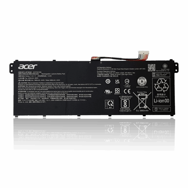 Buy replacement battery for Acer Aspire 7 A715-41G Aspire 5 A514-53 A515-44 A515-56 A515-72 A715-75G Chromebook 314 511 CB315 SPIN CP713 SPIN 512 AP18C4K 11.4V ~ 48wh 3 cells