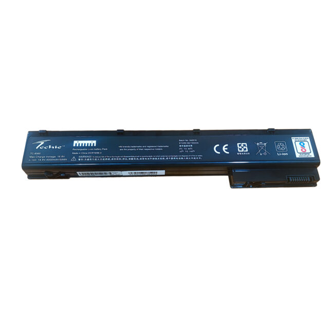 Techie Compatible Battery for HP 8560W – 8770w, 8760w, 8570w Laptops (4000mAh, 8-Cell)