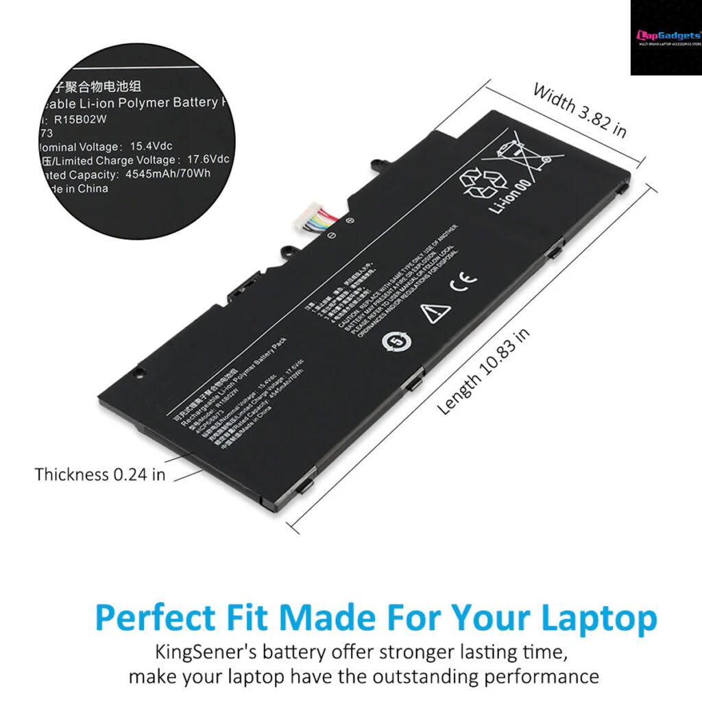 R15B02W Laptop Battery For Xiaomi RedmiBook Pro 15 R5 R7 XMA2007 BJ XMA2007 BB XMA2007 AJ XMA2007 AB 15.4V 4545mAh Lap Gadgets 3